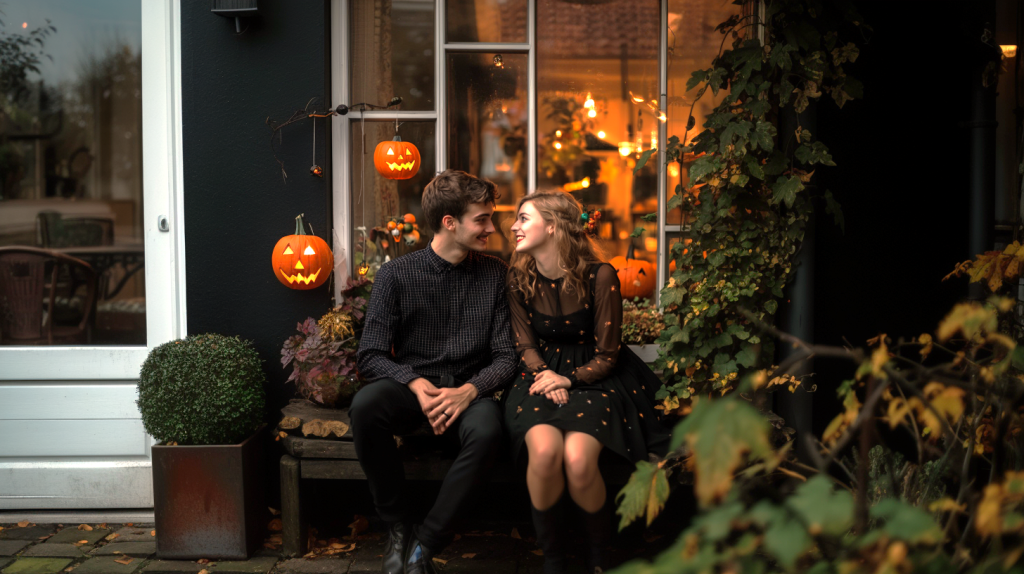 ハロウィン カップル フリー素材 無料画像