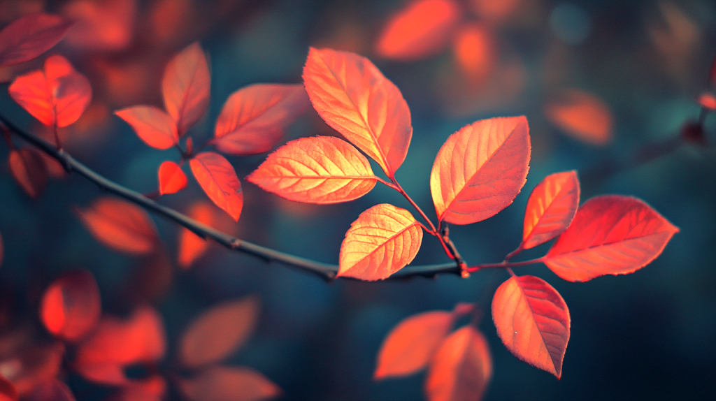 鮮やかな色彩を楽しむ秋の色 フリー素材