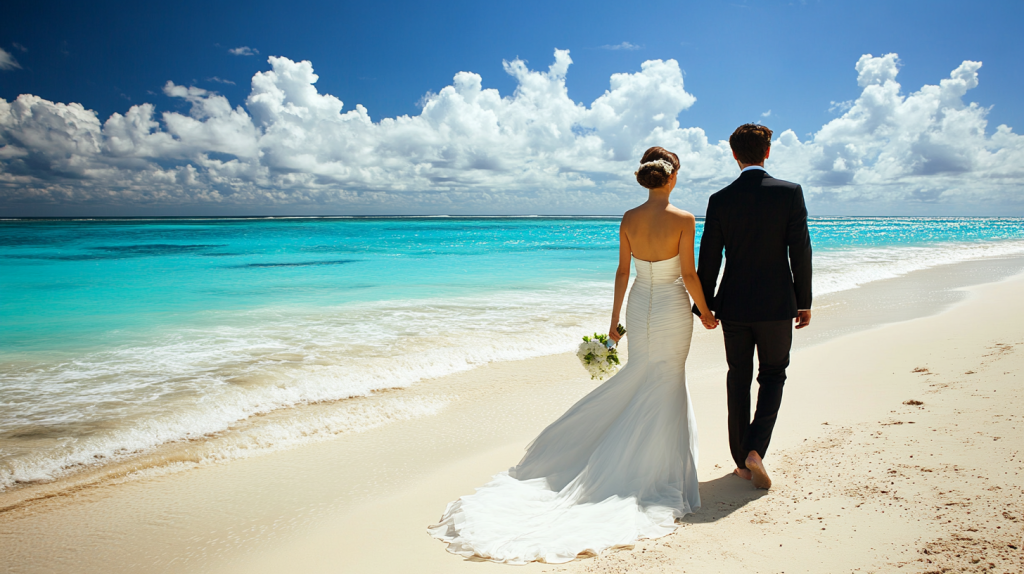 海辺のフォトウェディング フリー素材