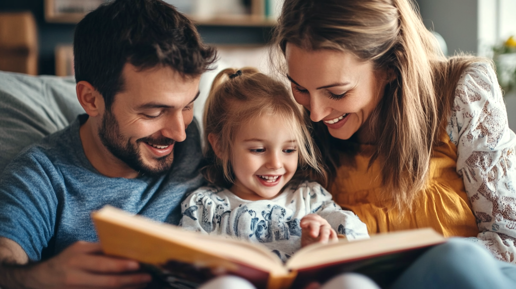 親子で楽しむ家族の大切な時間 フリー素材